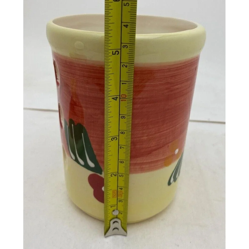French Garlic Jar Keeper Collectible USA‎ Edition Floral Hand Crafted NEW